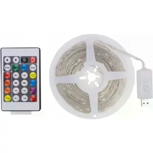 Fita de 200 LEDs RGB Bluetooth c/ ligação USB DC/5V + comando - IP65 - 10m