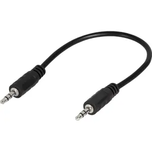 Cabo Jack 3.5mm Stereo macho-macho - Preto - 0.2m