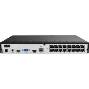 Gravador de Vídeo NVR c/ 16x PoE e IA (Deteção e Pesquisa) p/ até 24 câmaras IP 16MPx