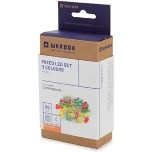 Conjunto de 80 LEDs 3..5mm de cores sortidas