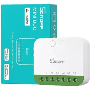 Interruptor inteligente Wi-Fi c/ Matter - 2 canais