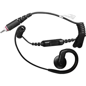 Auricular c/ suporte auditivo microfone PTT p/ rádios Motorola - jack 2.5mm (cabo curto)