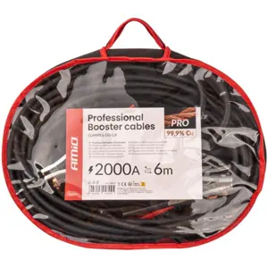 Cabos de bateria profissional 12/24VDC [99.9% Cobre] 2000A - 6m