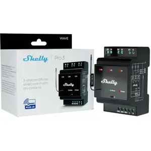 Módulo para calha DIN c/ 3 relés para automação Z-Wave Plus/ZWLR - 110/240VAC 3x16A