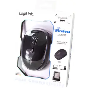 Rato óptico 1600DPI sem fio Wireless 2.4Ghz com scroll - preto