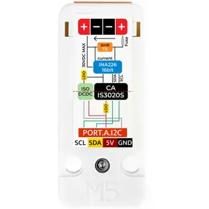 Unidade de Medição de Corrente/Tensão/Potência ±10A 0–30VDC c/ I2C Isolado