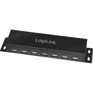 Hub USB 2.0 de 7 portas caixa metálica (industrial)