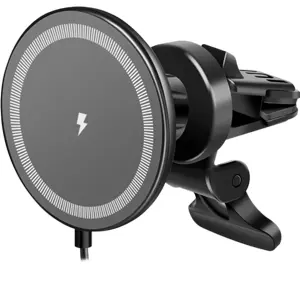 Suporte para telemóvel c/ carregamento Qi Wireless 15W magnético (MagSafe)