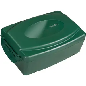 Caixa de organização oculta de extensões e cabos p/ exterior IP54 - Verde - 320x115x210mm