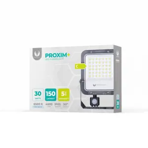 Projetor LED 230V 30W 6500K (branco frio) 4500lm c/ sensor PIR - IP65