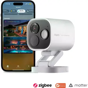 Câmara IP (Zigbee / Thread / Wi-Fi) 2.6K 4.2mm c/ Hub integrado e sensor PIR - IP65 - Branca