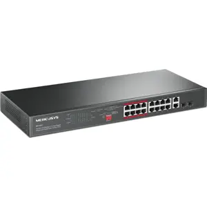 Switch 16P PoE+ 10/100Mbps + 2P Gigabit + 2P SFP - montable en rack