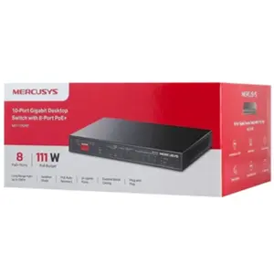 Switch 10P Gigabit (8 Portas PoE+ + 2 Portas Uplink)