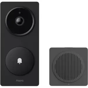 Kit Videoporteiro Inteligente com Câmara 2K + Campainha / Hub (Matter, Zigbee e  Wi-Fi) - Preto