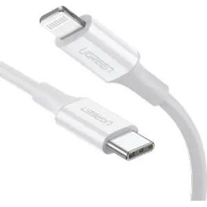 Cabo de carregamento e dados USB-C <-> LIGHTNING 3A 1m - branco