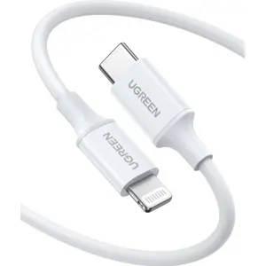 Cabo de carregamento e dados USB-C <-> LIGHTNING 3A 1m - branco