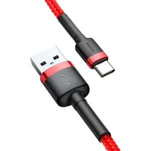Cabo USB A <-> USB C 3A Quick Charge revestido a nylon - 1.0m