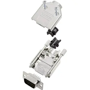 Ficha completa metálica D-Sub HD15 pines macho