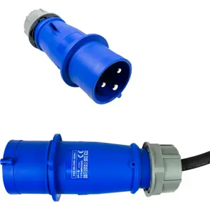 Carregador portátil para EV c/ display - monofásico 10-32A 7.4kW - CEE 16A  - Tipo 2 - IP66 - 5m