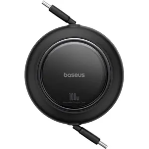 Cabo retráctil USB-C macho <-> USB-C macho 100W PD - preto - 1.5m