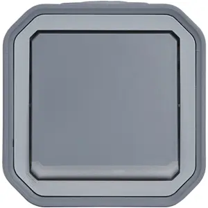 Interruptor Plexo New Bipolar saliente c/ sinalização - Cinzento - IP55