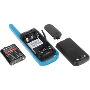 Kit de 2 Walkie-talkies 16 canais 8km c/ baterias - Azul