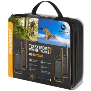 Kit de 4 Walkie-Talkies 16 canais 10Km c/ iVox + baterias recarregáveis IPx4 PMR
