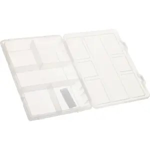 Caixa organizadora transparente de 5 compartimentos - 200x160x35mm