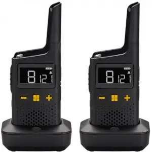 Kit de 2 Walkie-talkies 16 canais 8km c/ baterias recarregáveis