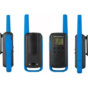 Kit de 2 Walkie-talkies 16 canais 8km c/ baterias - Azul