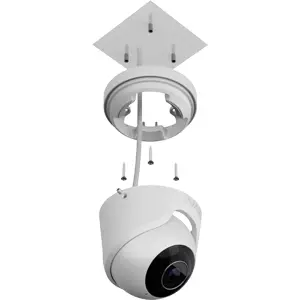 Câmara IP (Ethernet c/ PoE) Turret 5MP 2.8mm IR 35m - IP65 - Branca