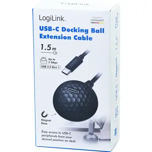 Extensión USB-C 3.2 magnética de escritorio (docking ball) - 1,5 m