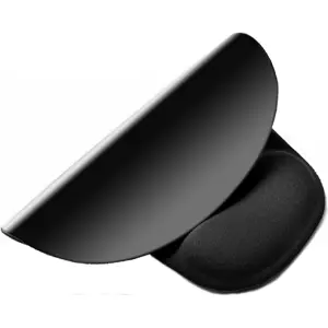 Tapete de rato ergonómico c/ almofada em Gel - preto - 212x240mm