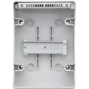 Caixa de distribuição estanque IP65 para quadro elétrico - 1 fila - 4 módulos