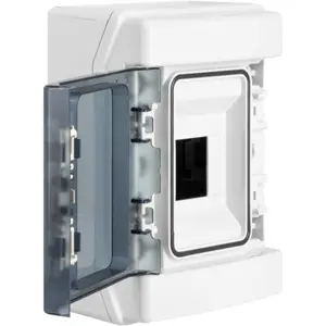Caixa de distribuição estanque IP65 para quadro elétrico - 1 fila - 4 módulos