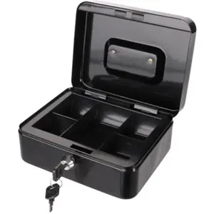 Cofre estándar con llave + bandeja para monedas - 200x160x90mm