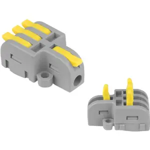 Conector rápido 4 conexiones (1-a-3) (0.08...4mm²) con aletas