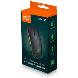 Rato óptico Slim RGB 800/1200/1600DPI Wireless 2.4GHz 4 botões - recarregável (mico-USB)