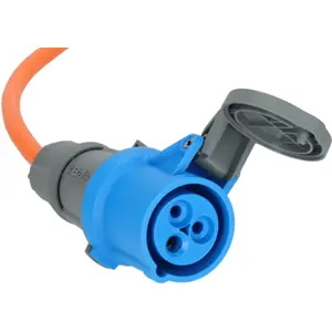 Adaptador schuko macho - ficha CEE 16A monofásica fêmea 3 pólos - 1.5m