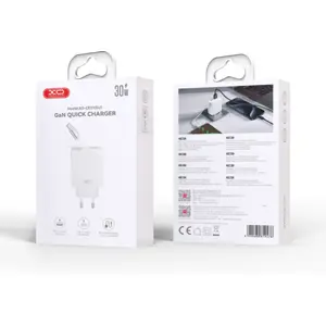 Carregador USB-A + USB-C PD 30W c/ cabo USB-C retrátil