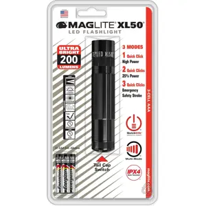 Lanterna profissional LED 200Lm - alumínio IPX4 - 3x AAA