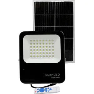 Proyector LED Slim Solar 150W 6500K (blanco frío) con mando - IP65