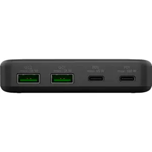 Estación de carga GaN 2×USB-A QC + 2×USB-C PD (100W) - Negro