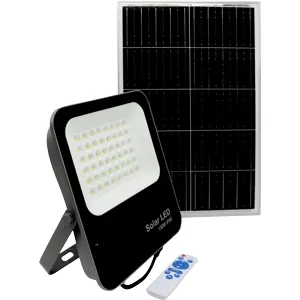 Projetor LED Slim Solar 150W 6500K (branco frio) c/ comando - IP65