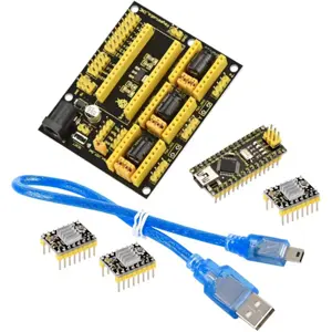 Kit de controlo de CNC - Arduino Nano CH340 + Shield V4.0 com 3 Drivers A4988