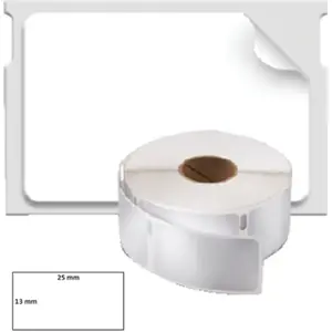 Rolo de 1000 etiquetas térmicas adesivas Removíveis LabelWriter - 13x25mm