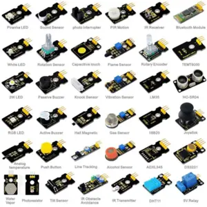 Kit de 37 sensores compatível com Arduino + CD com Tutoriais/Videos