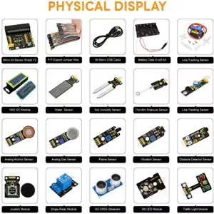 Kit de 37 sensores e atuadores compatível com BBC micro:bit (sem microcontrolador)