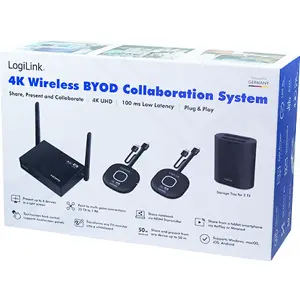Sistema de videoconferência BYOD sem fios all-in-one (2x TX + 1x RX) HDMI 4K - até 50m