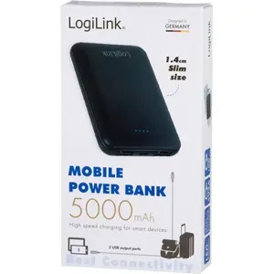 Power Bank 5.000mAh 10W (USB-A + USB-C) - negro